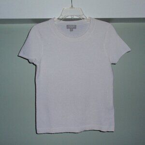 J.Crew 100% Cashmere Short Sleeve T-Shirt Women’s Ivory S White Soft Knit Tee